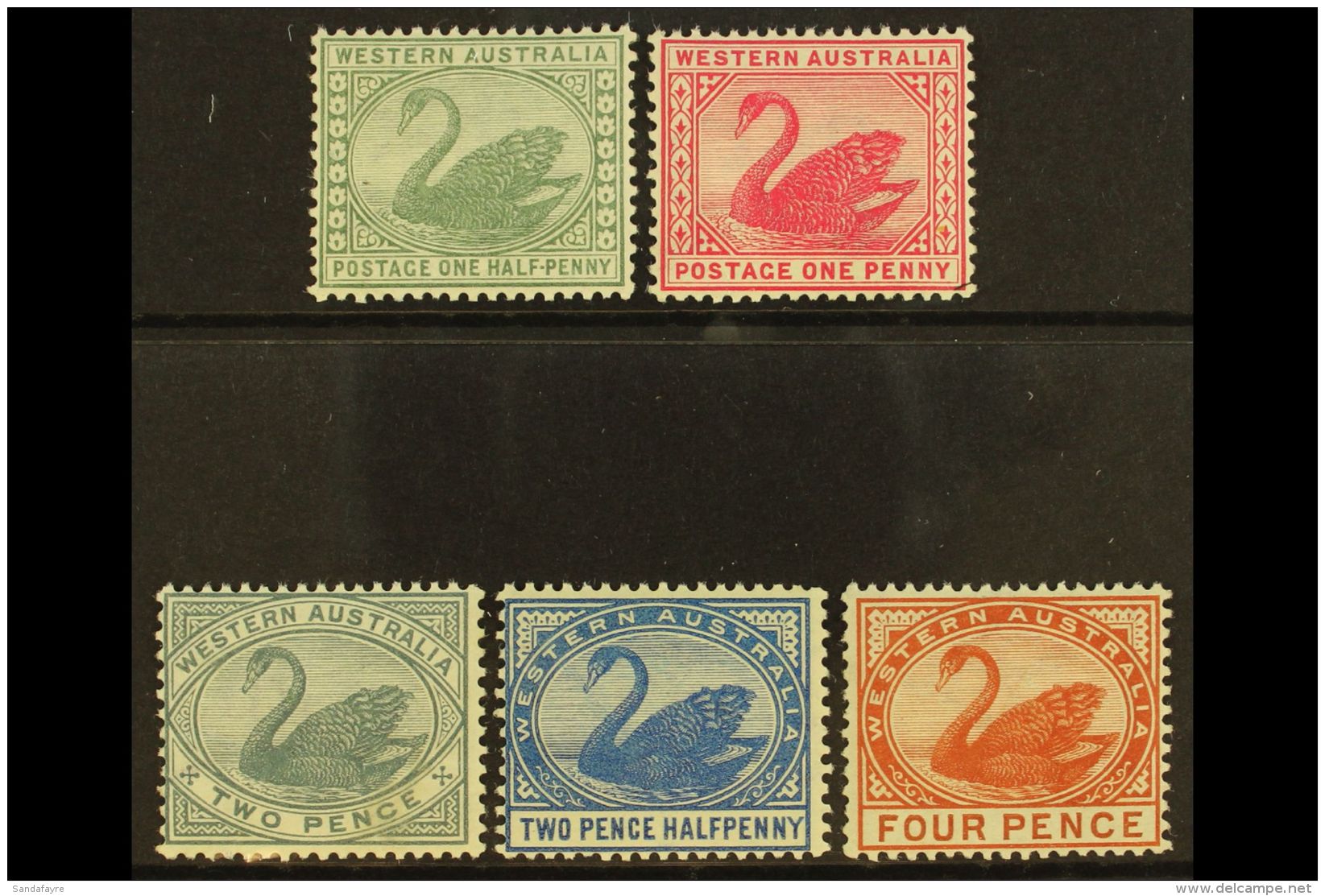 WESTERN AUSTRALIA 1885-93 Complete Set To 4d, SG 94/98, Fine Never Hinged Mint, Very Fresh. For More Images,... - Altri & Non Classificati