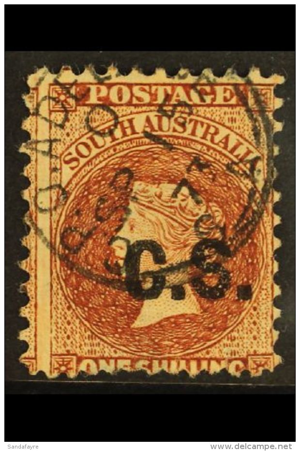 SOUTH AUSTRALIA DEPARTMENTALS "C.S." (Chief Secretary) 1870 1s Chestnut, Perf 11&frac12;x10, SG 108, Ovptd "C.S."... - Autres & Non Classés