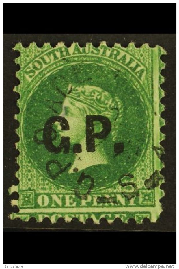 SOUTH AUSTRALIA DEPARTMENTALS - "G.P." (Government Printers) 1870 1d Bright Green, Perf 10, SG 90, Ovptd "G.P.",... - Autres & Non Classés