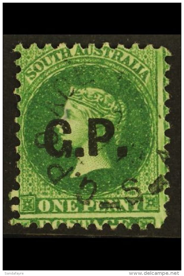 SOUTH AUSTRALIA DEPARTMENTALS - "G.P." (Government Printers) 1870 1d Bright Green, Perf 10, SG 90, Ovptd "G.P.",... - Altri & Non Classificati