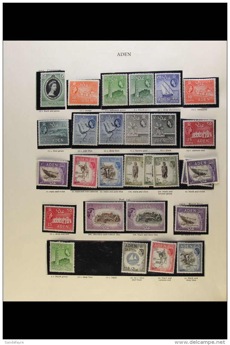 1953-66 VERY FINE MINT COLLECTION Includes 1953-63 Complete Definitive Set (both 20s Are NHM), Seiyun 1954... - Aden (1854-1963)