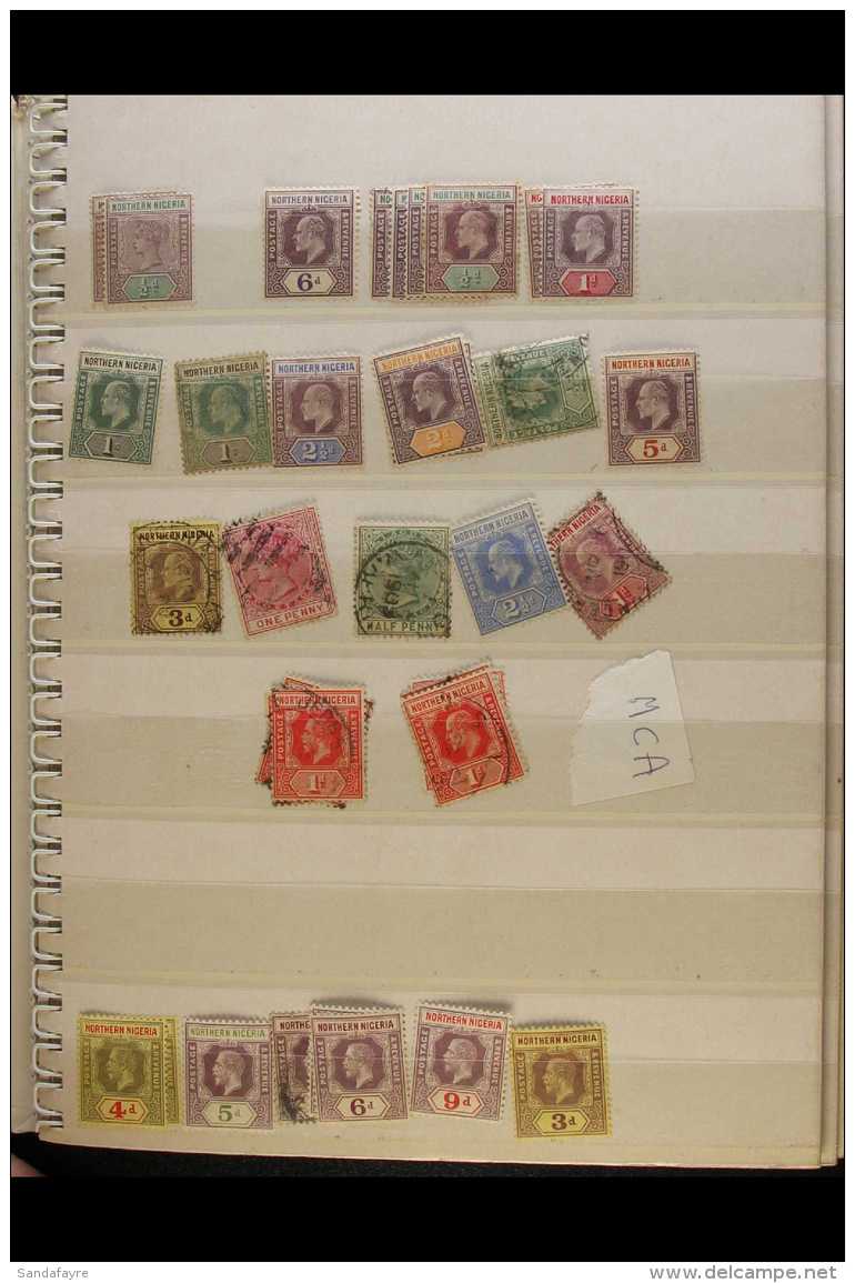 THE NIGERIAS Small Stock Book With Mint &amp; Used Ranges Of Northern &amp; Southern Nigeria, Plus KGV 1914-29... - Autres & Non Classés