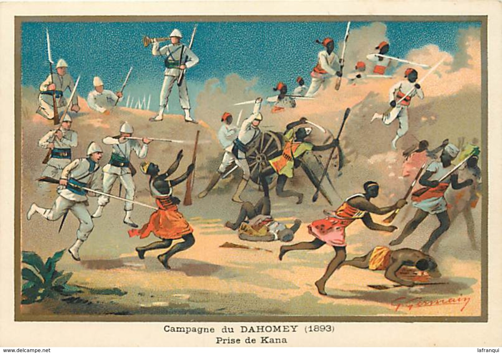 Ref R908- Militaires - Militaria -illustrateur G Germain - Campagne Du Dahomey - Prise De Kana  - - Dahomey