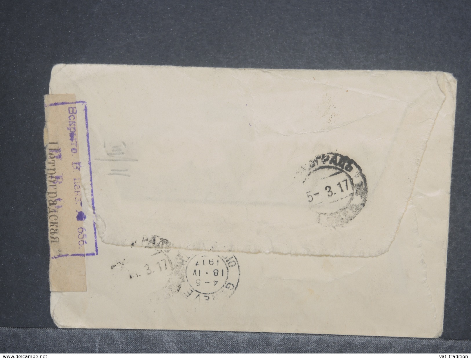 RUSSIE - Enveloppe De Pétrograd Pour La Suisse En 1917 Avec Contrôle Postal - L 7448 - Lettres & Documents