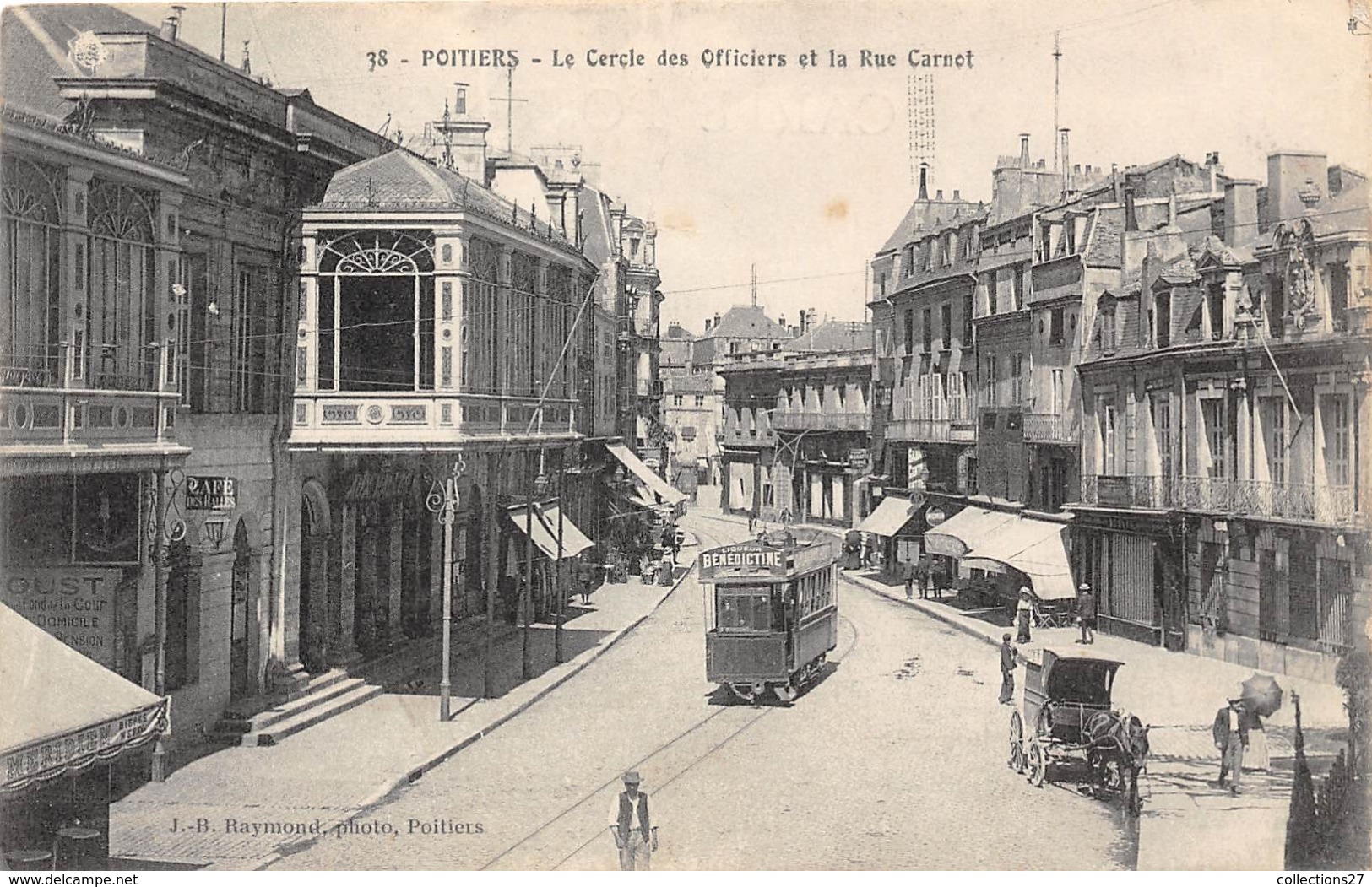 86-POITIERS- LE CERCLE DES OFFICIERS ET LA RUE CARNOT - Poitiers