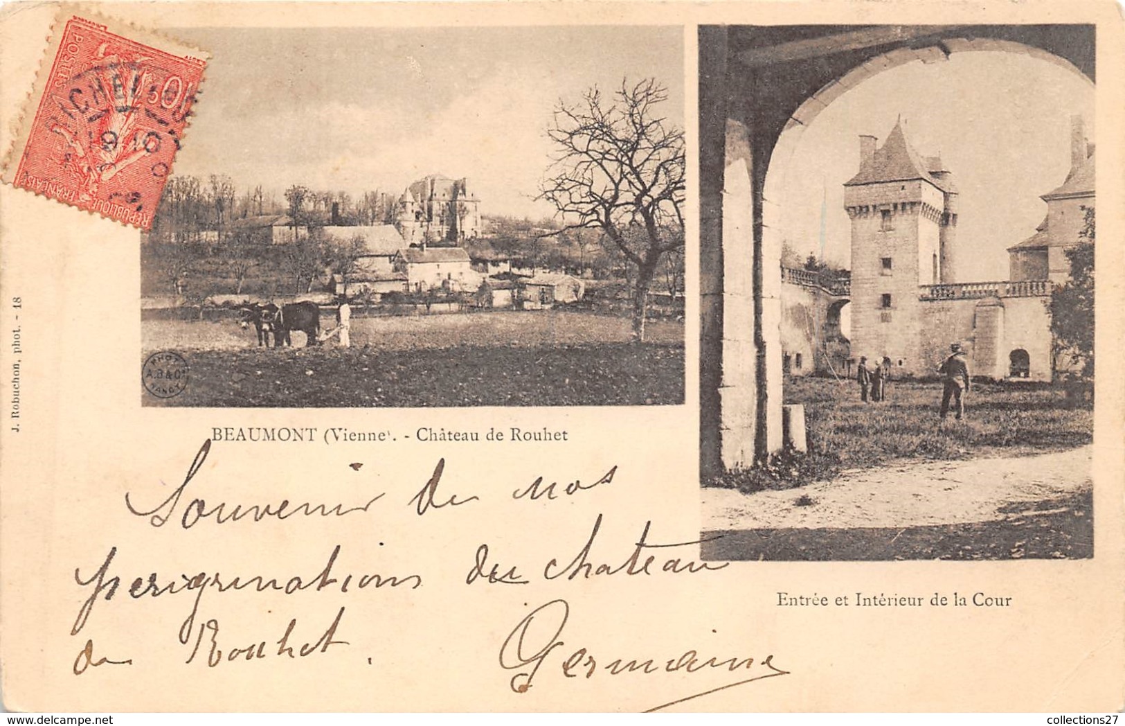 86-BEAUMONT- CHÂTEAU DE ROUHET - Autres & Non Classés