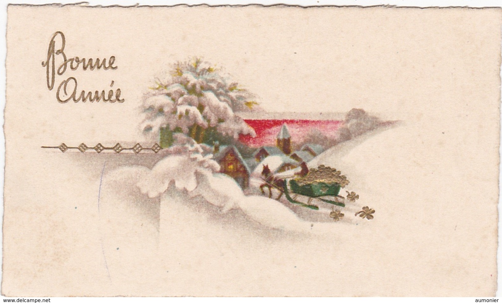 CARTE BONNE ANNEE - Paysage De Neige . - New Year