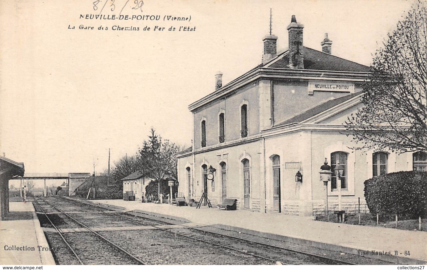 86-NEUVILLE-DE-POITOU- LA GARE DES CHEMINS DE FER DE L'ETAT - Neuville En Poitou