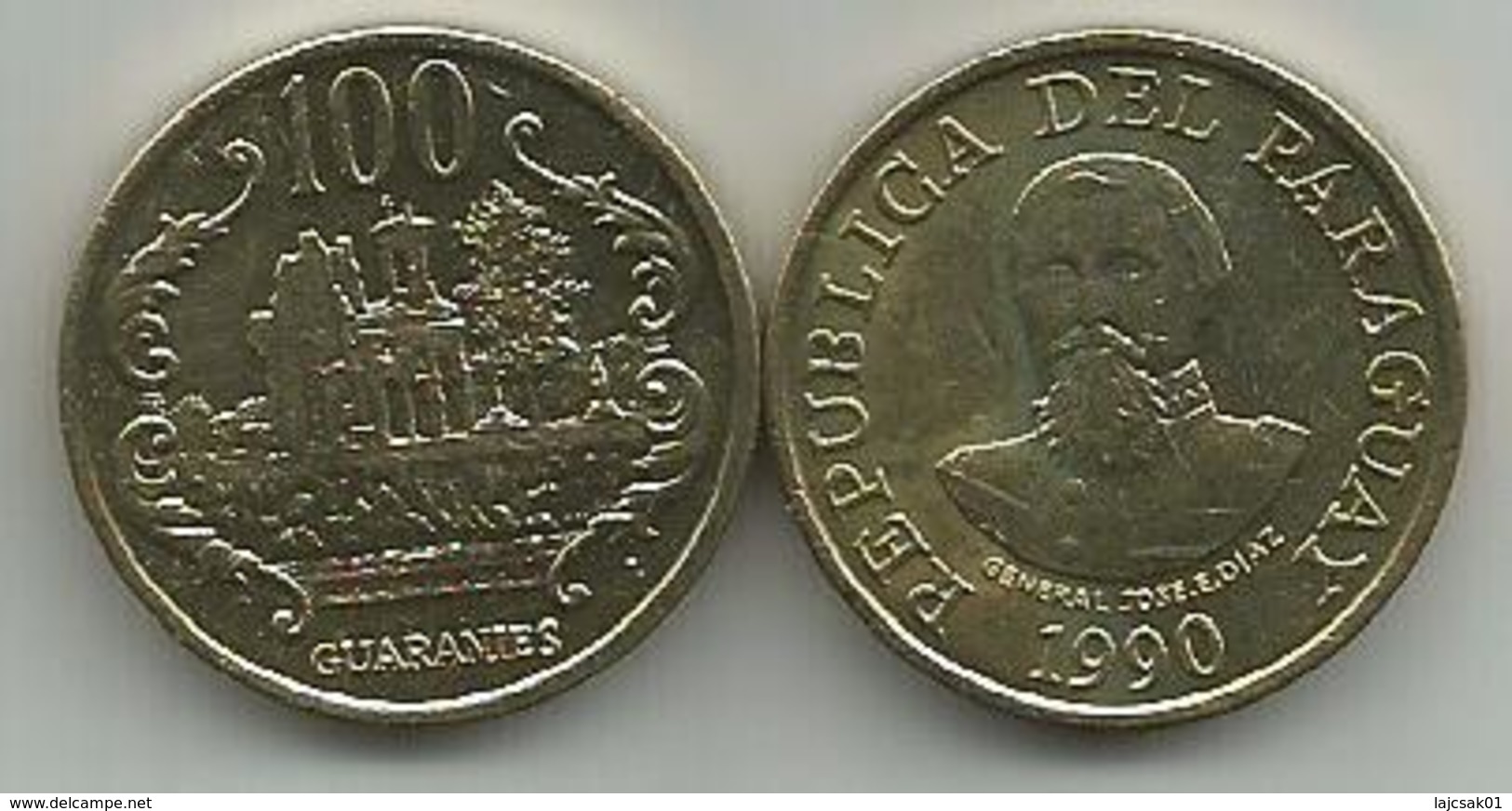 Paraguay 100  Guaranies 1990.  UNC/AUNC KM#177 - Paraguay