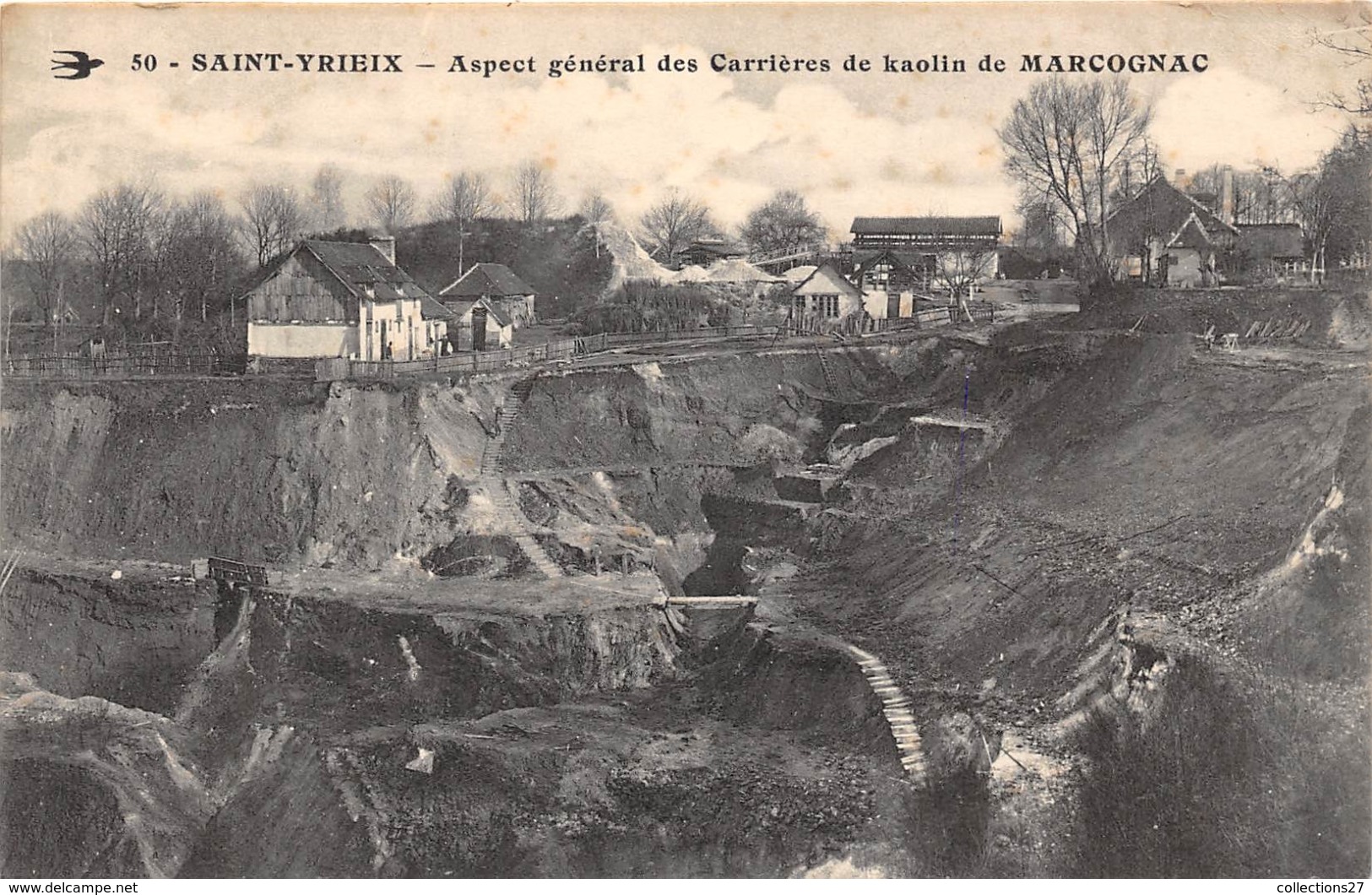 87-SAINT-YRIEIX- ASPECT GENERAL DES CARRIERES DE KOALIN DE MARCOGNAC - Saint Yrieix La Perche