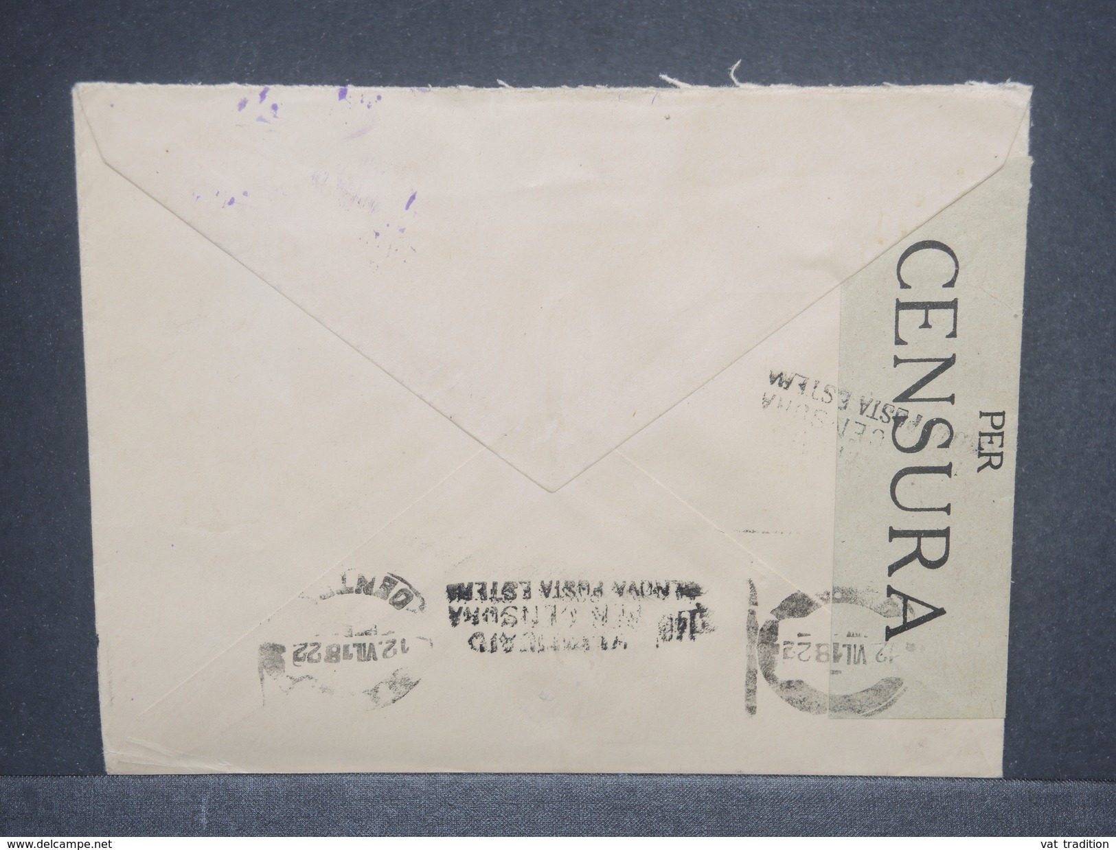 VENEZUELA - Enveloppe Commerciale De Maracaibo Pour Naples En 1918 Avec Contrôle Postal , Affr. Plaisant - L 7474 - Venezuela