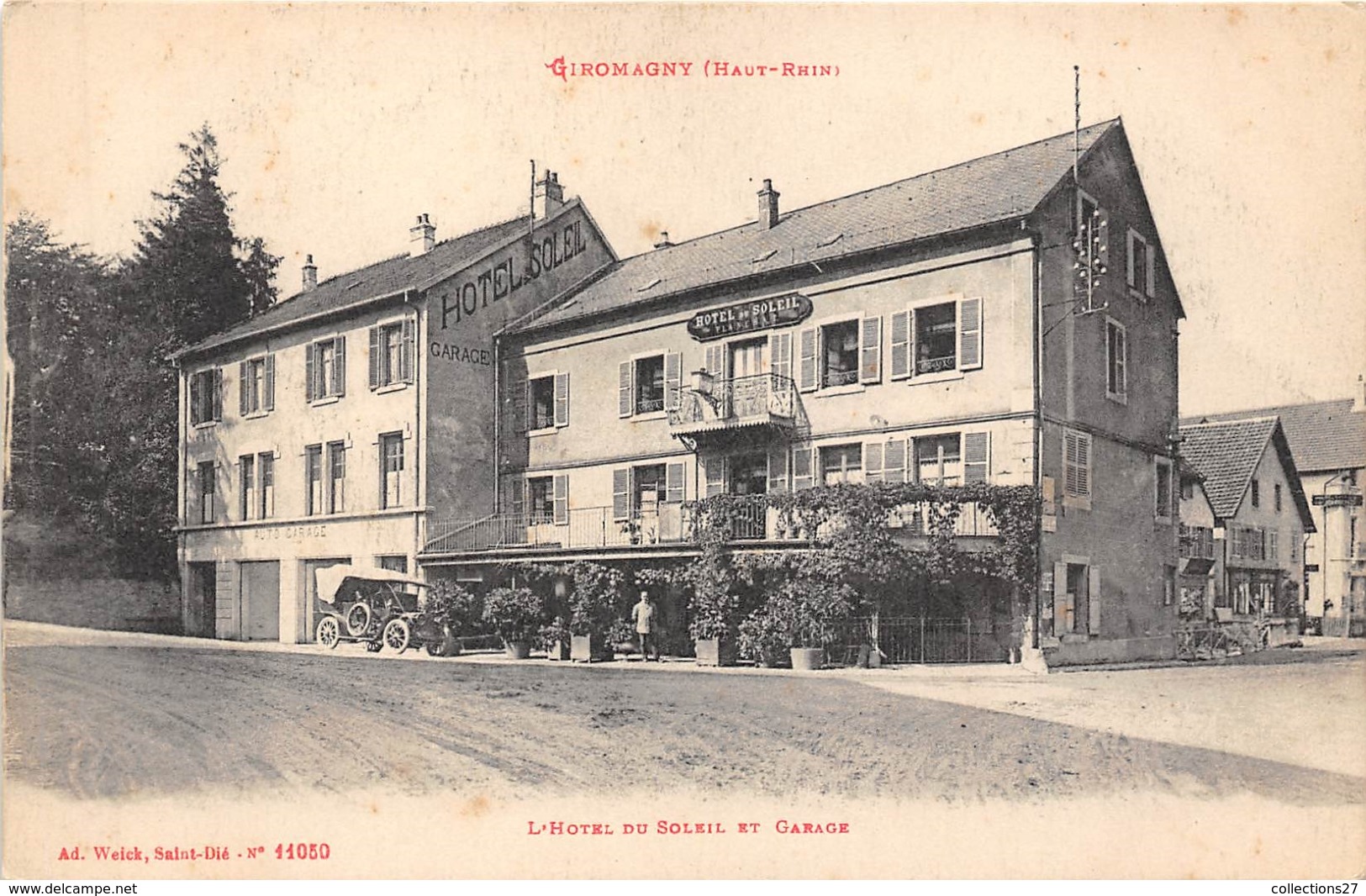 90-¨GIROMAGNY- L'HÔTEL DU SOLEIL ET GARAGE - Giromagny