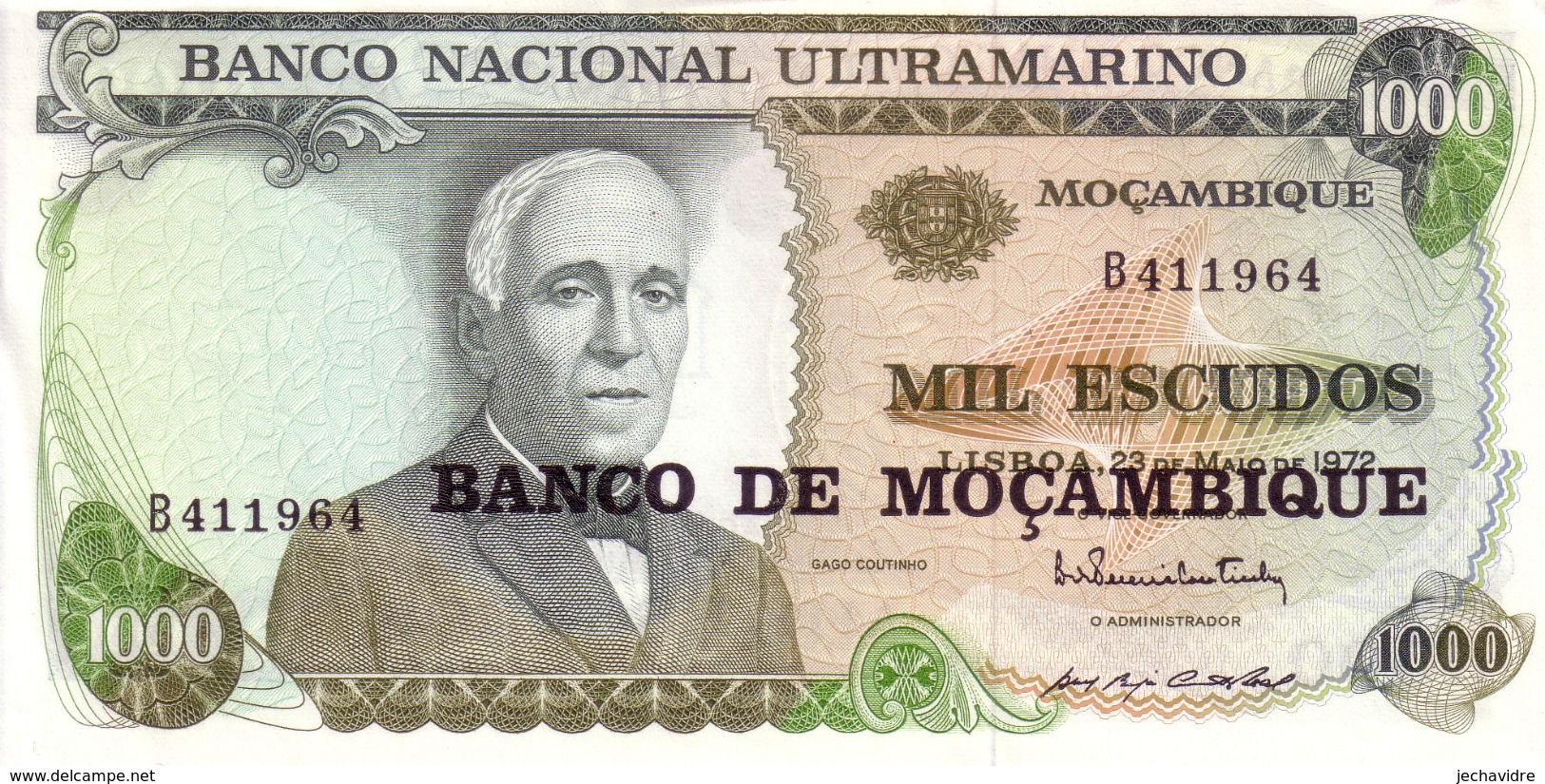 MOZAMBIQUE   1 000 Escudos  Non Daté (1976)   Pick 119   ***** QUALITE  XF ***** - Mozambique