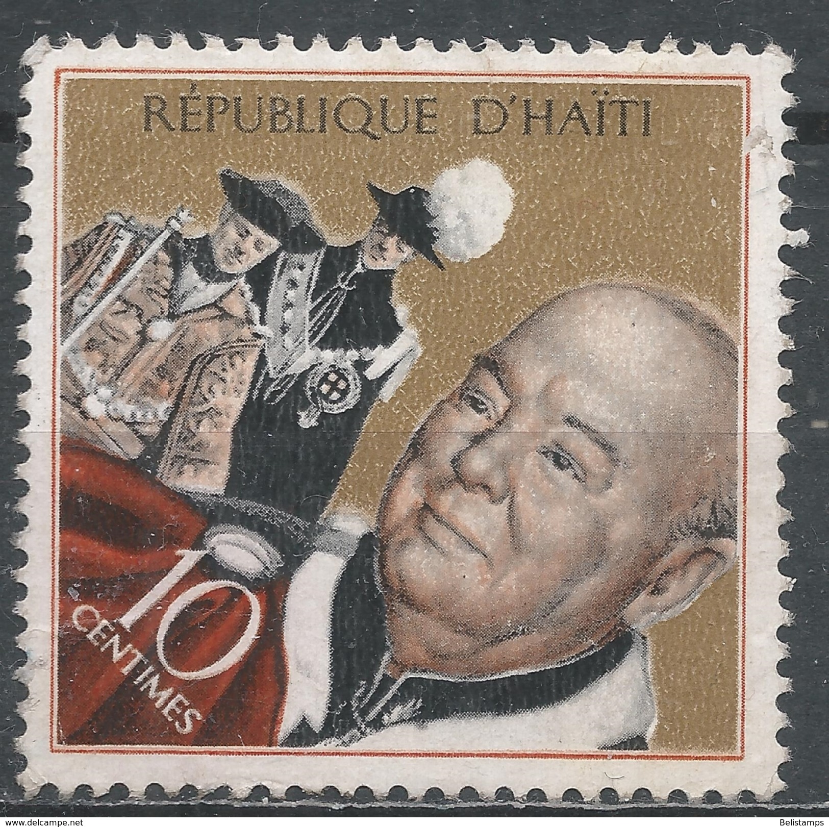Haiti 1968. Scott #604 (U) Winston Churchill As Knight Of The Garter - Haïti