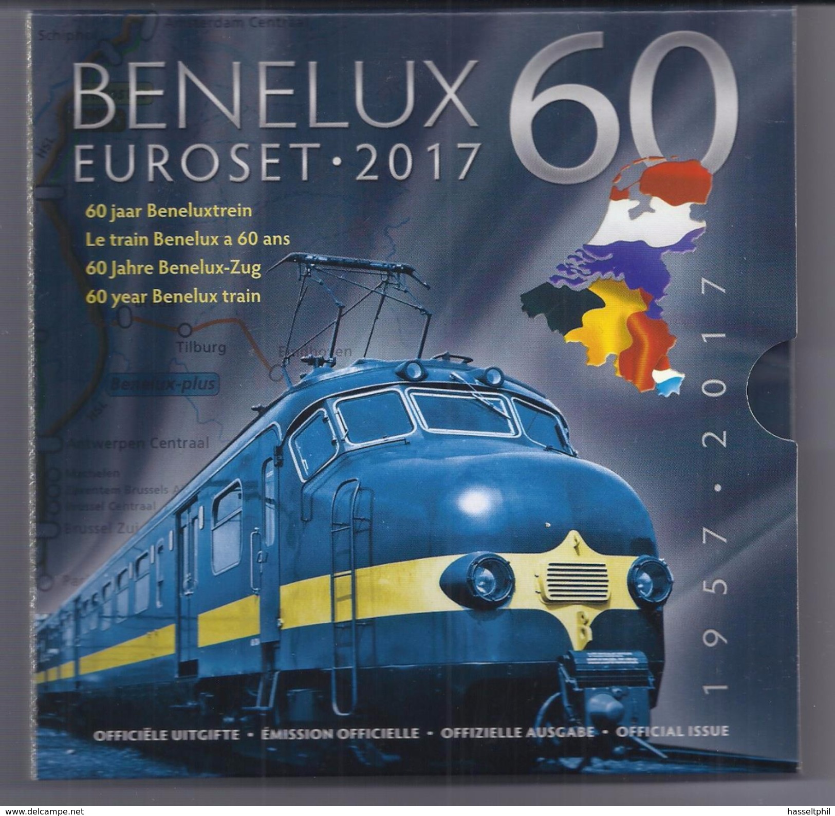 BELGIE -BELGIQUE EUROMUNTEN BU-set 2017 -  BENELUX - 60 Jaar Beneluxtrein - Belgien