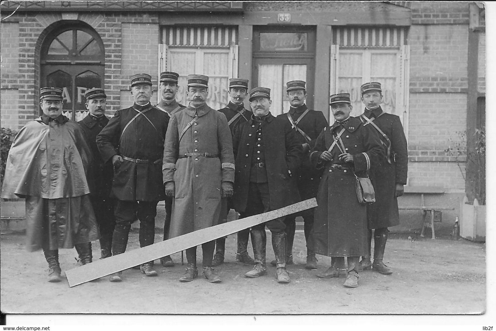 1914 Le Havre Officiers Du 129ème R.I Différentes Tenues 1 Carte Photo 1914-1918 Ww1 - War, Military