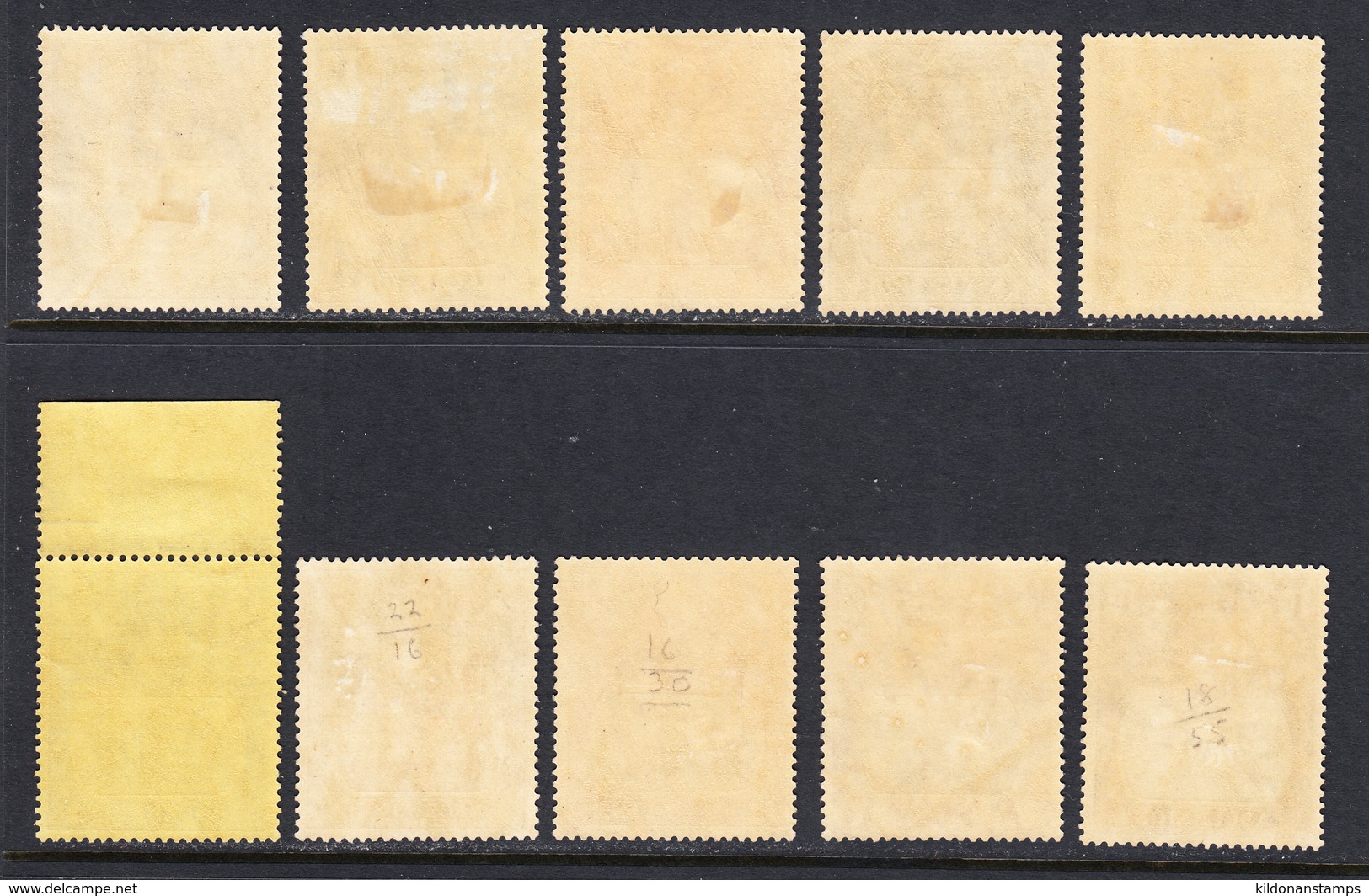 Ascension 1924-33 Mint Mounted, 10b 'torn Flag', See Notes, Sc# 10-19, SG 10b, 11-15,15d,16-18 - Ascension (Ile De L')