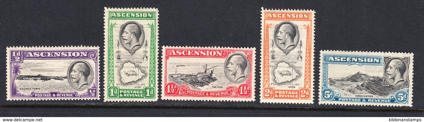 Ascension 1934 Mint Mounted, Sc# 23-26,28, SG 21-24,26 - Ascensione