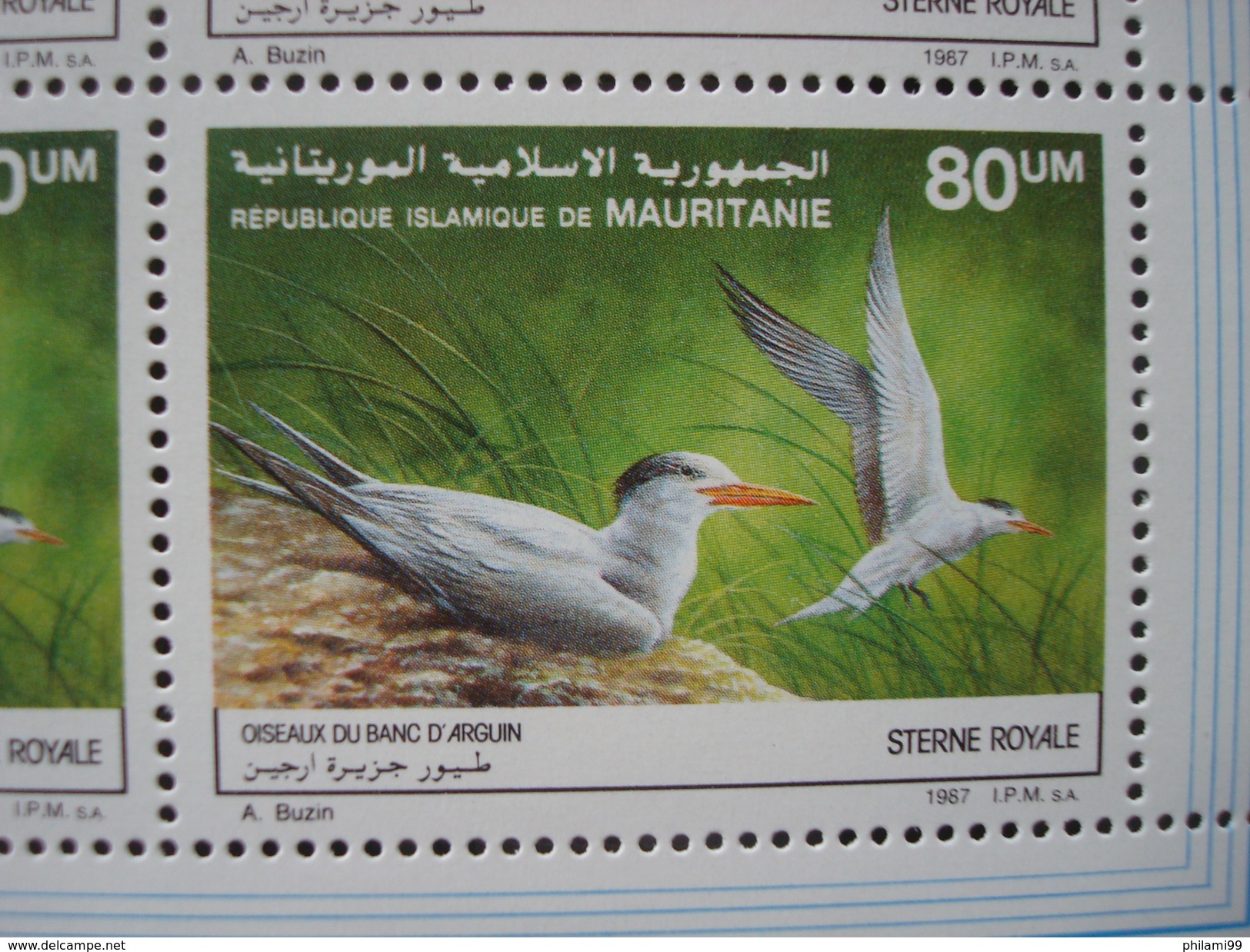 MAURITANIA / BLOCS Of 4 / 1986 IMPERFORATED + 1988 PERF./ MNH ** / BUZIN BIRDS FAUNA - Mauritanie (1960-...)