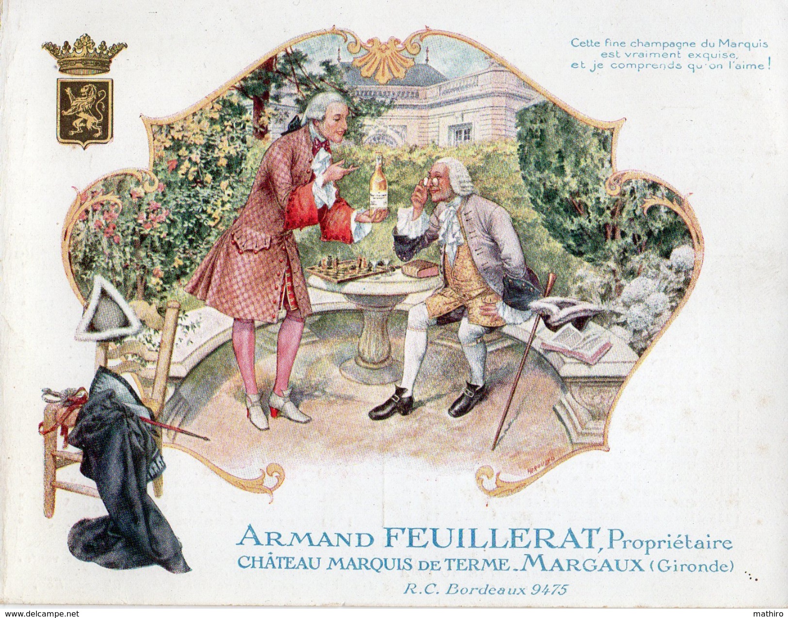 MARGAUX , Dépliant 2 Volets ,Publicité , Armand Feuillerat , Propriétaire Château Marquis De Terme - Alkohol