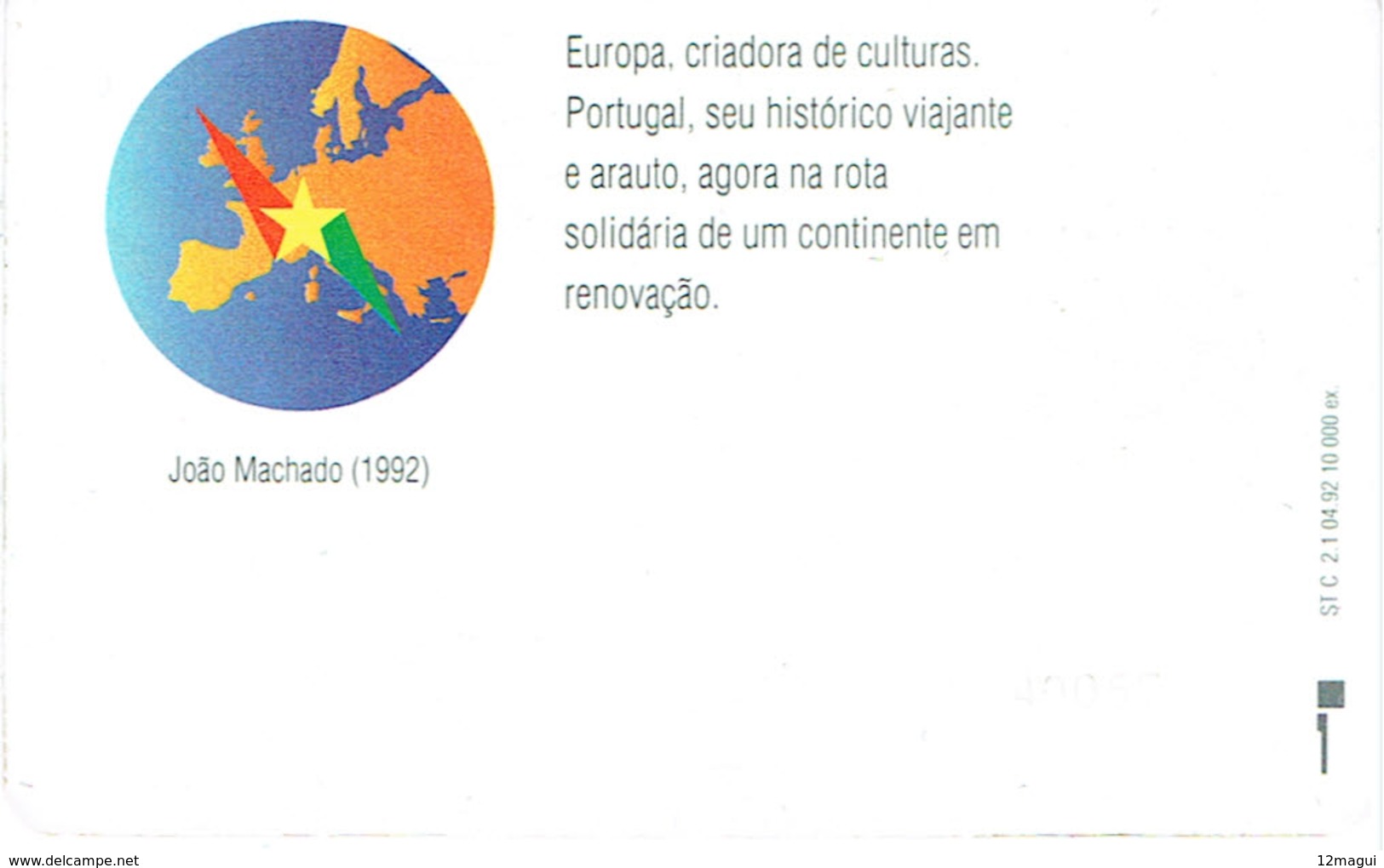 PHONECARDS-- PORTUGAL-CHIP--120u PRESIDENCIA PORTUGUESA C.E.E. - Portugal