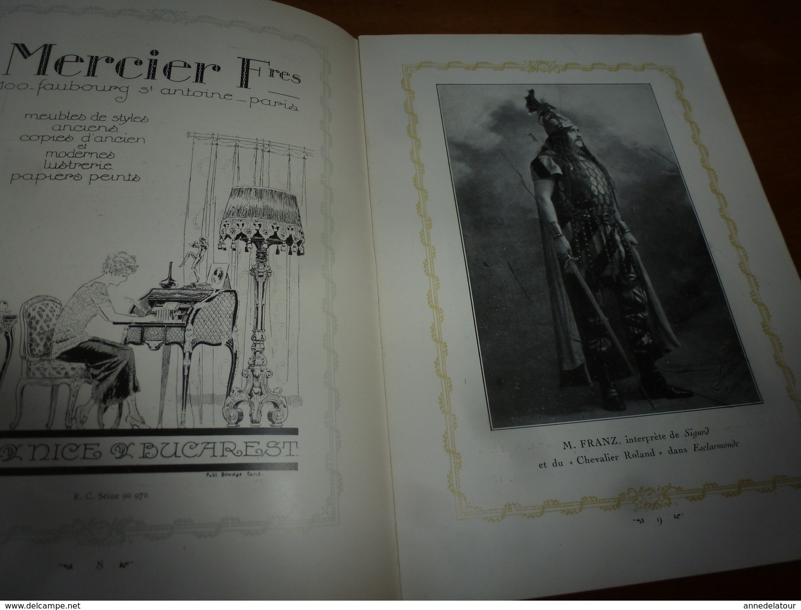 1924  ACADEMIE NATIONALE de MUSIQUE et de DANSE - Gazette de l'Opéra (voir les photos des artistes et publicités)