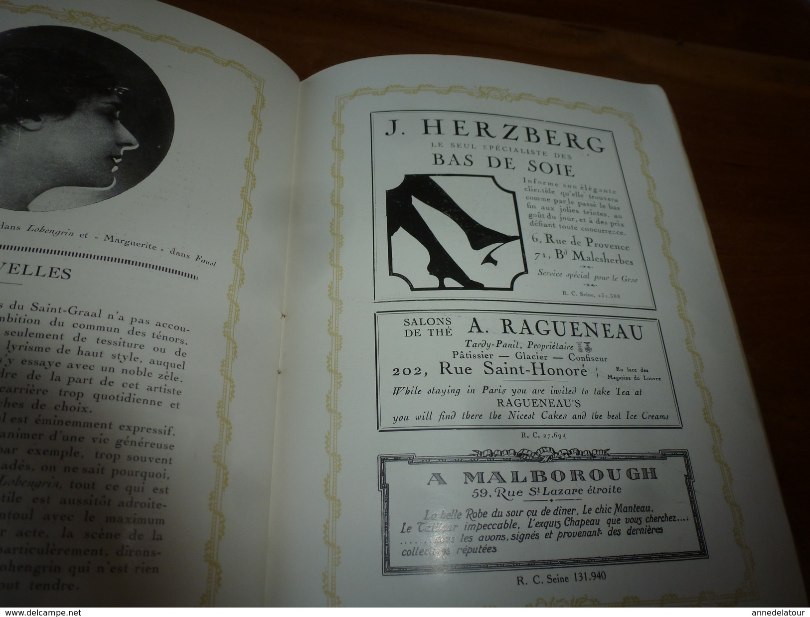 1924  ACADEMIE NATIONALE de MUSIQUE et de DANSE - Gazette de l'Opéra (voir les photos des artistes et publicités)