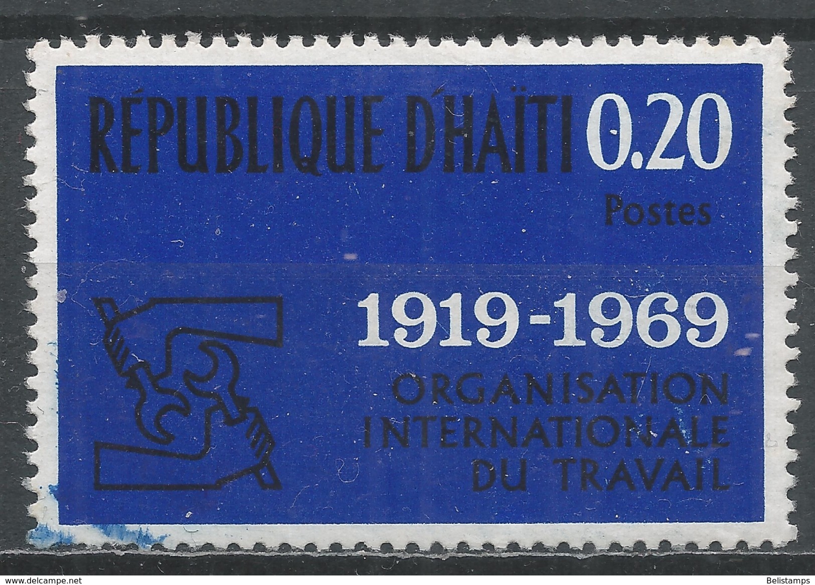 Haiti 1969. Scott #623 (U) ILO Emblem, 50th Anniv. - Haïti