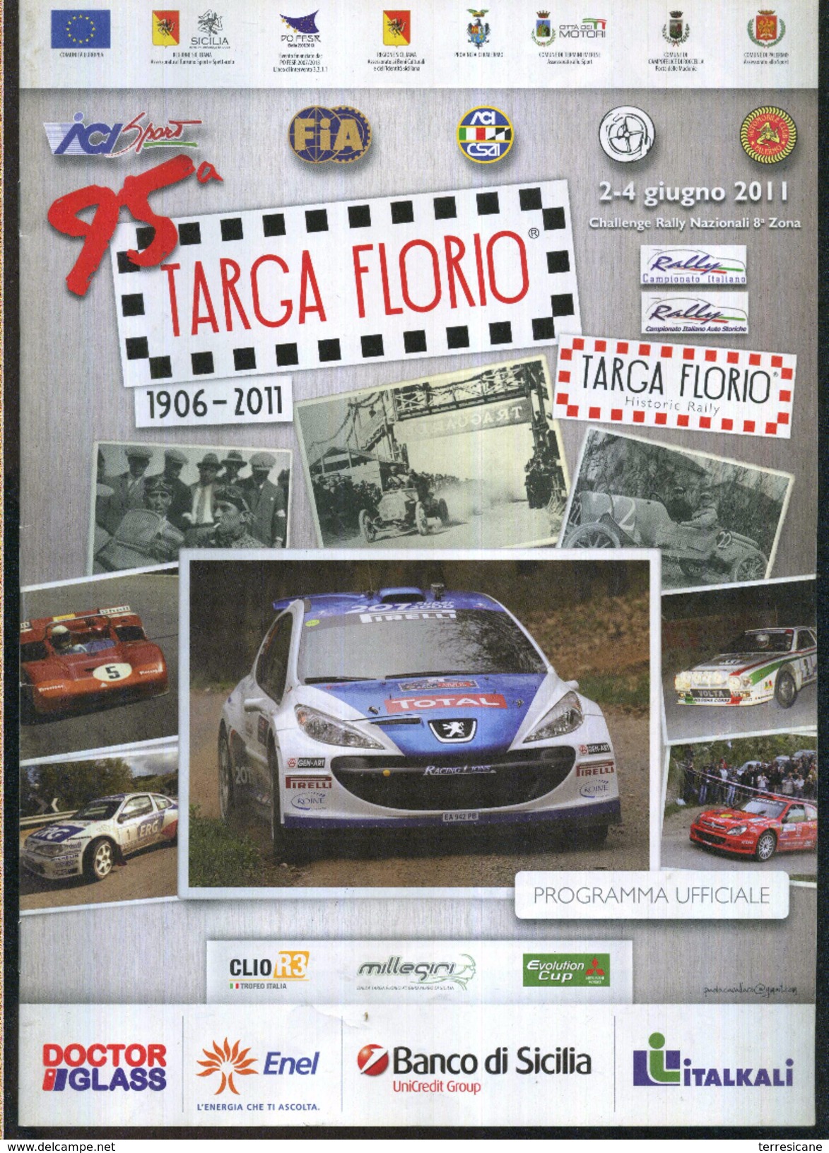 X 95 TARGA FLORIO - HISTORIC RALLY 2011 PROGRAMMA UFFICIALE RRR - Motori