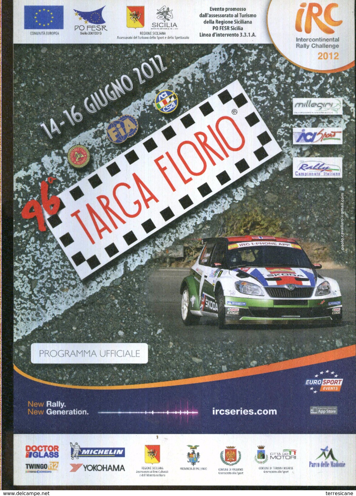 X 96 TARGA FLORIO IRC RALLY CHALLENGE 2012 PROGRAMMA UFFICIALE - Motores