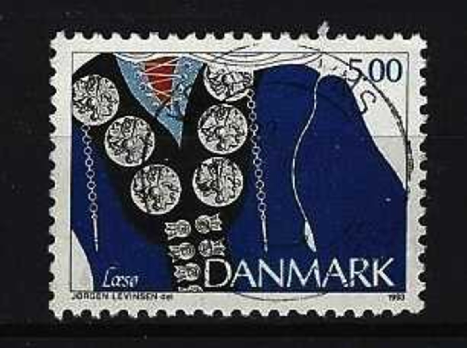 DÄNEMARK Mi-Nr. 1066 Trachtenschmuck Gestempelt (2) - Gebraucht