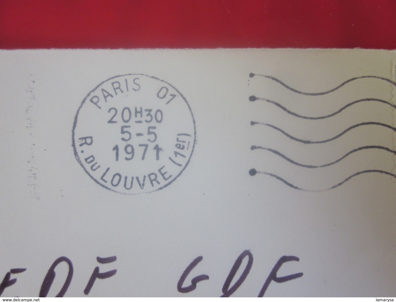 Tirets Fluo Indexation(Code PLM)Apposé Paris Gare PLM=>Montrouge>Marque à Sec"15"(poste Codeur)Indexatrice Hotchkiss-Bra - Briefe U. Dokumente