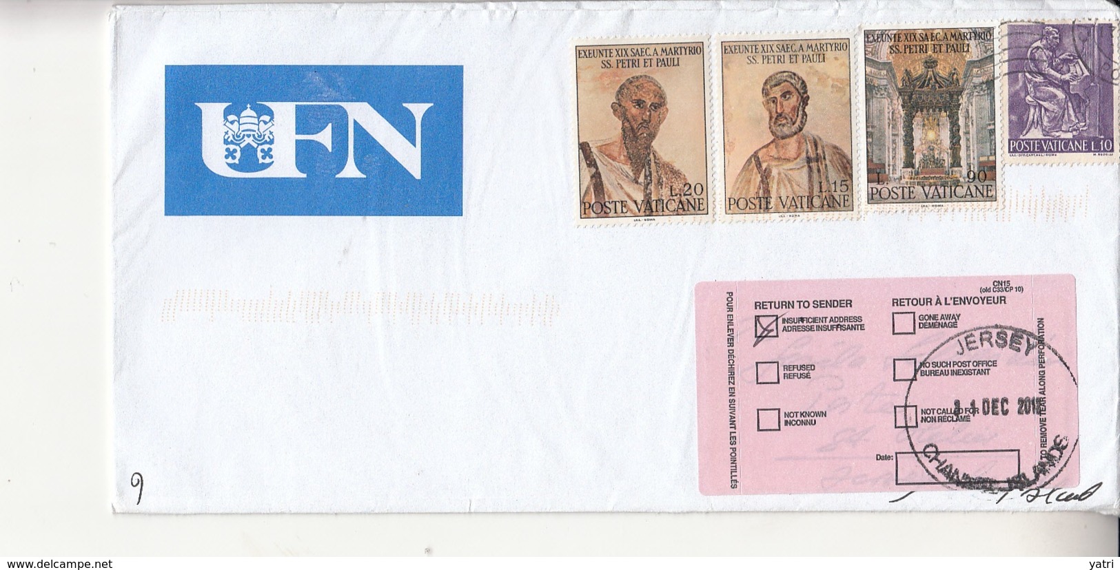 Vaticano -  RTS - Storia Postale