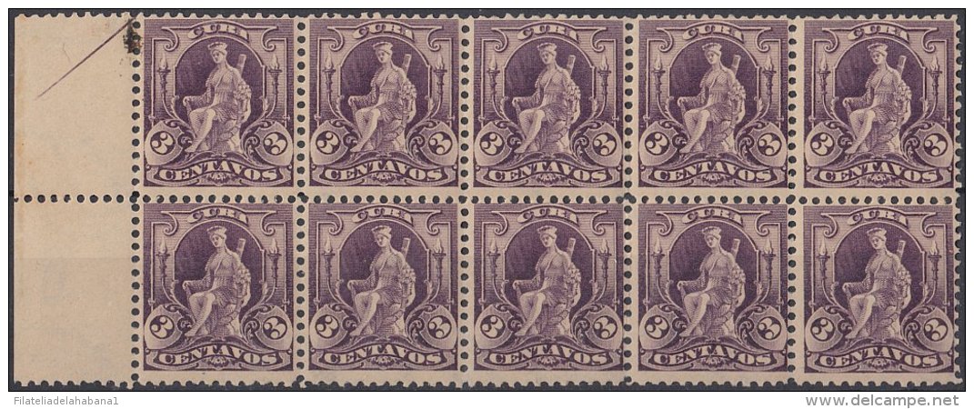 1899-300 CUBA 1899 US OCCUPATION. 3c. MANH. Ed.32. FUENTE DE LA INDIA BLOCK 10. - Neufs