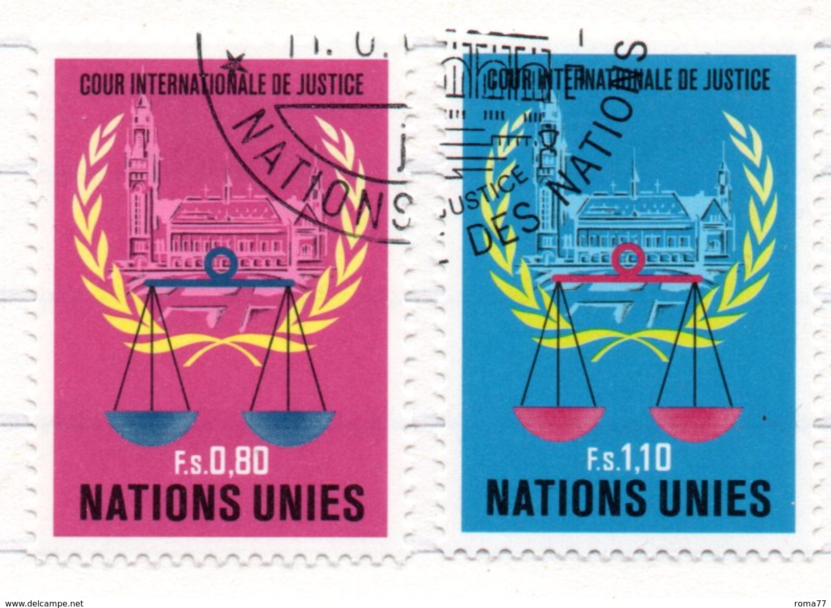 66 - NAZIONI UNITE ONU Ginevra 1979 , Unificato N. 86/87  Usato - Usati