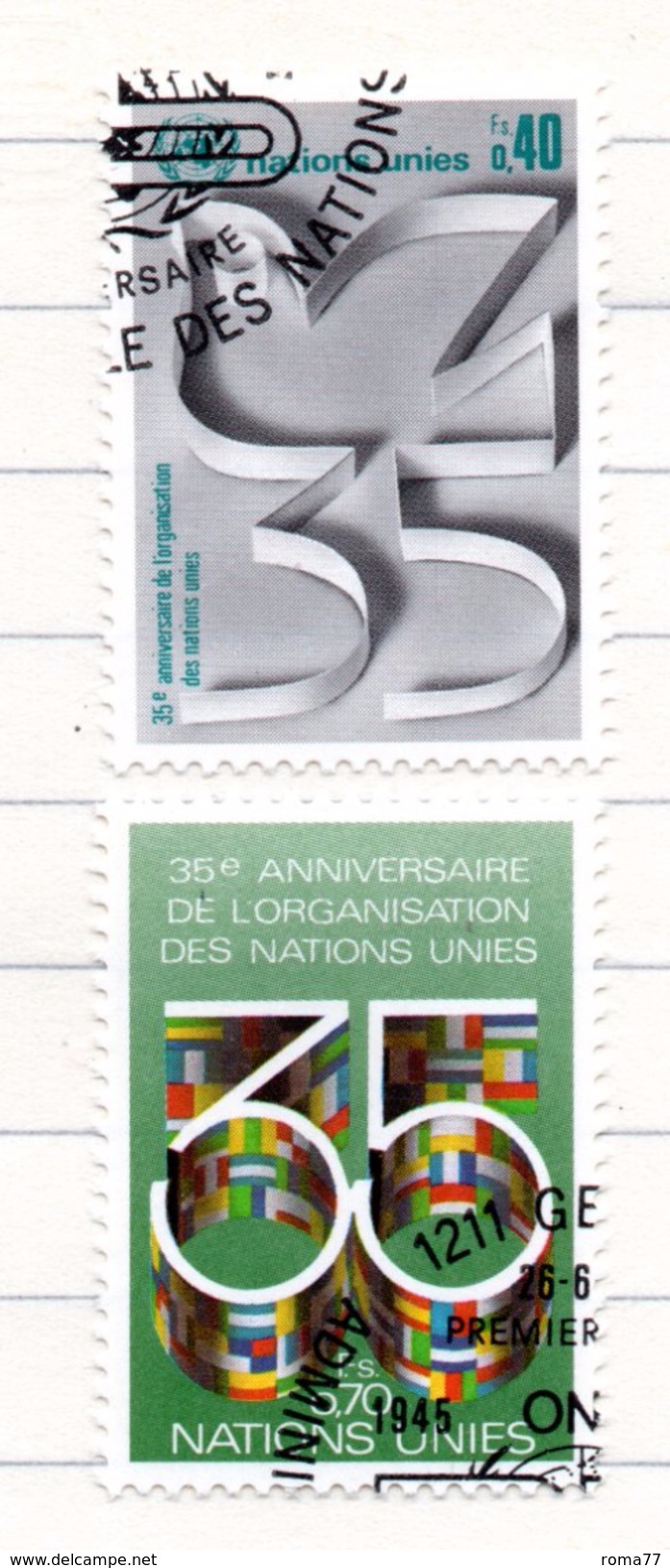 68 - NAZIONI UNITE ONU Ginevra 1980 , Unificato N. 92/93  Usato - Gebraucht