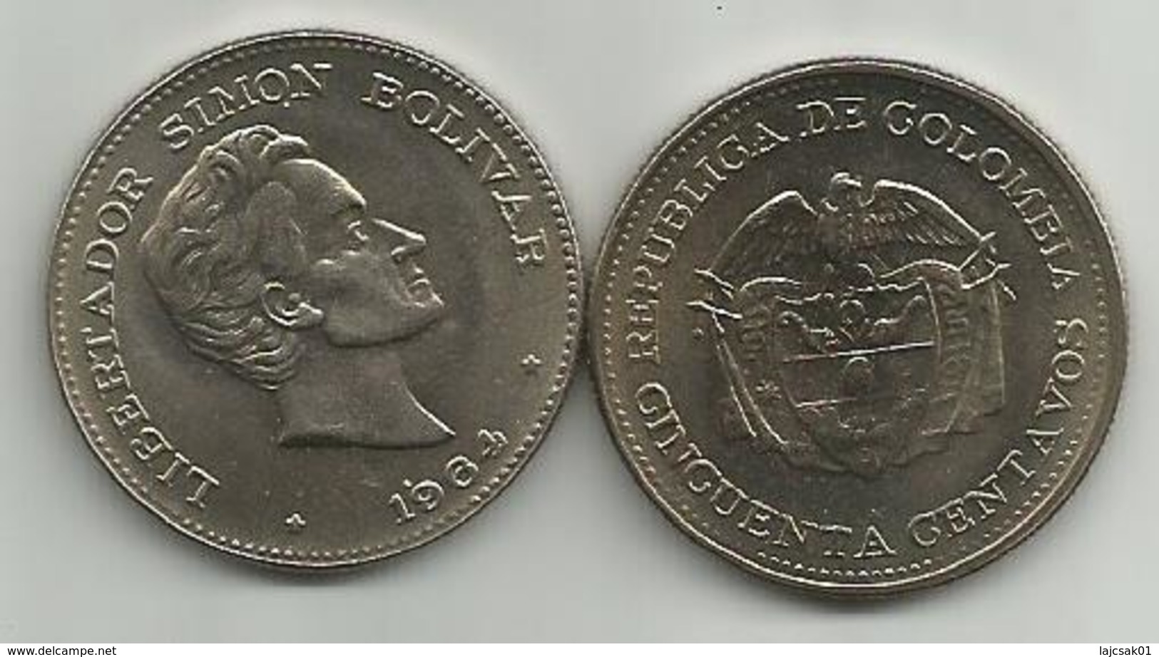 Colombia 50 Centavos 1964. UNC/AUNC KM#217 Simon Bolivar - Colombia