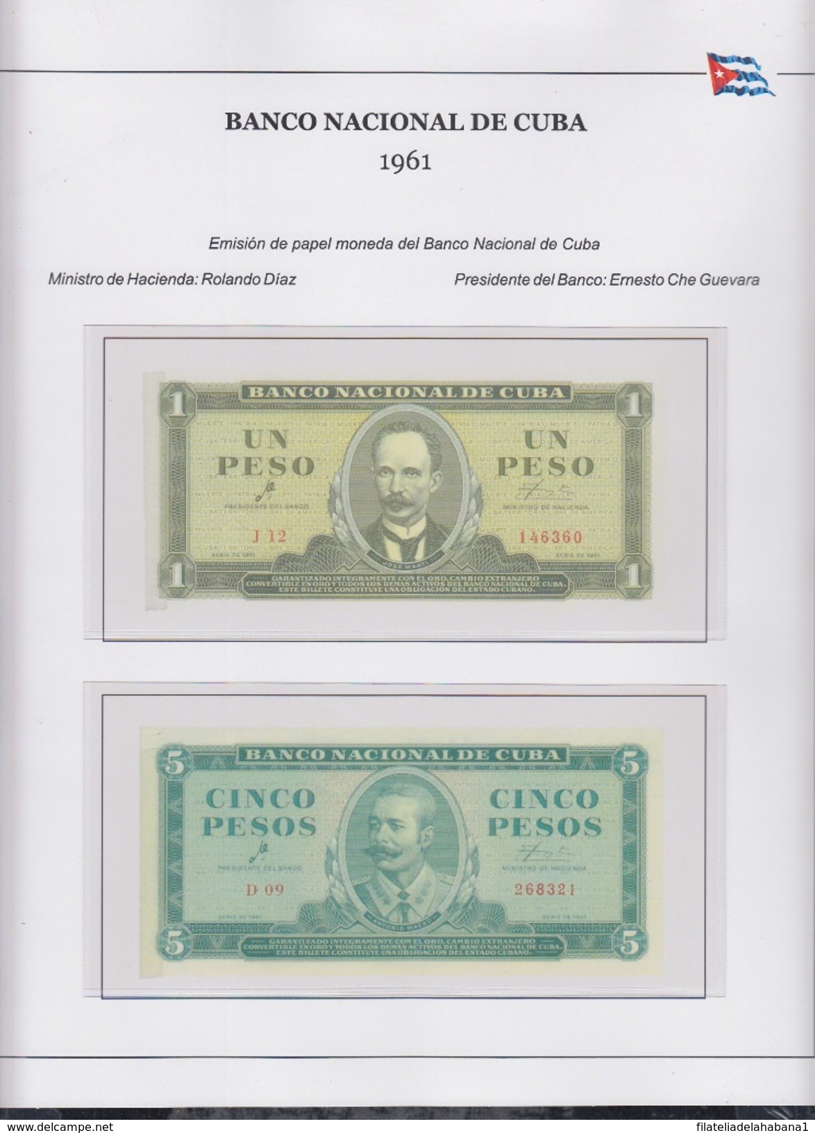 ALBUM DE BILLETES DE CUBA REPÚBLICA POR AÑOS 1959-2016. BANKNOTES.