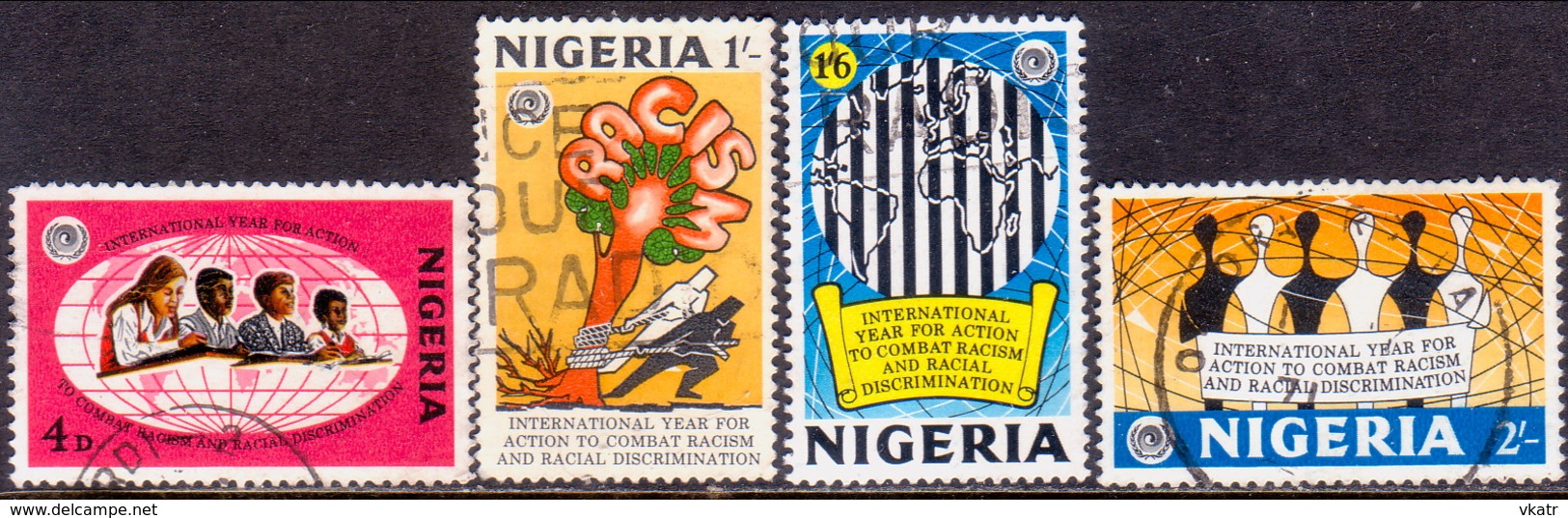 NIGERIA 1971 SG #256-59 Compl.set Used Racial Equality Year - Nigeria (1961-...)