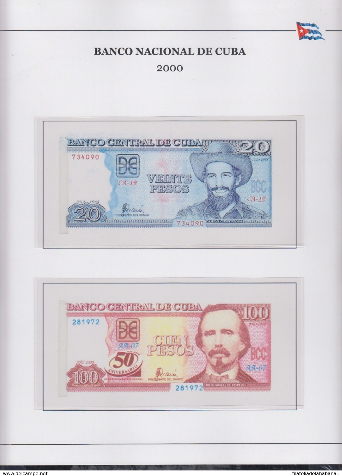 ALBUM DE BILLETES DE CUBA POR AÑOS 1905-2016. BANKNOTES.