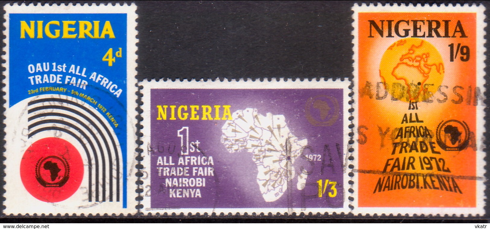 NIGERIA 1972 SG #270-72 Compl.set Used All-Africa Trade Fair - Nigeria (1961-...)