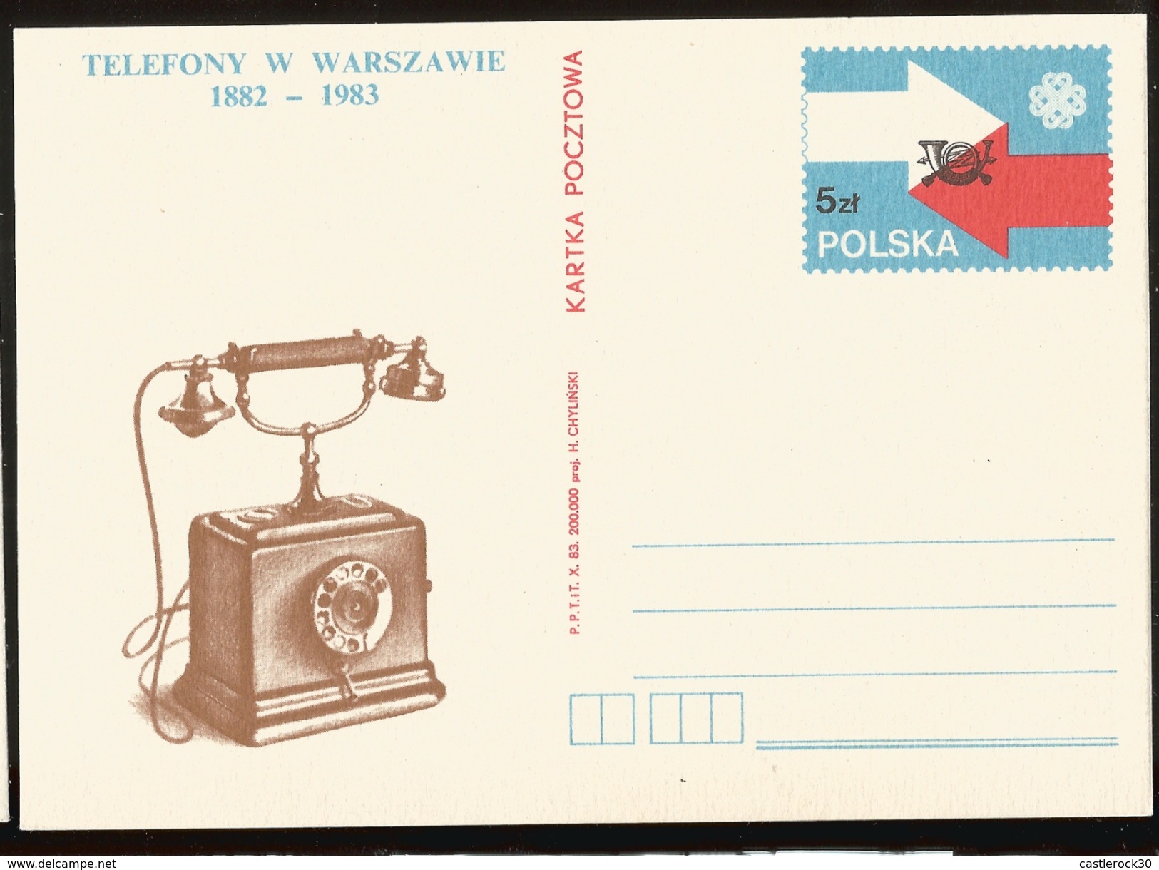 J) 1983 POLAND, WORLD TELECOMMUNICATIONS, PHONE, POSTAL STATIONARY - Covers & Documents