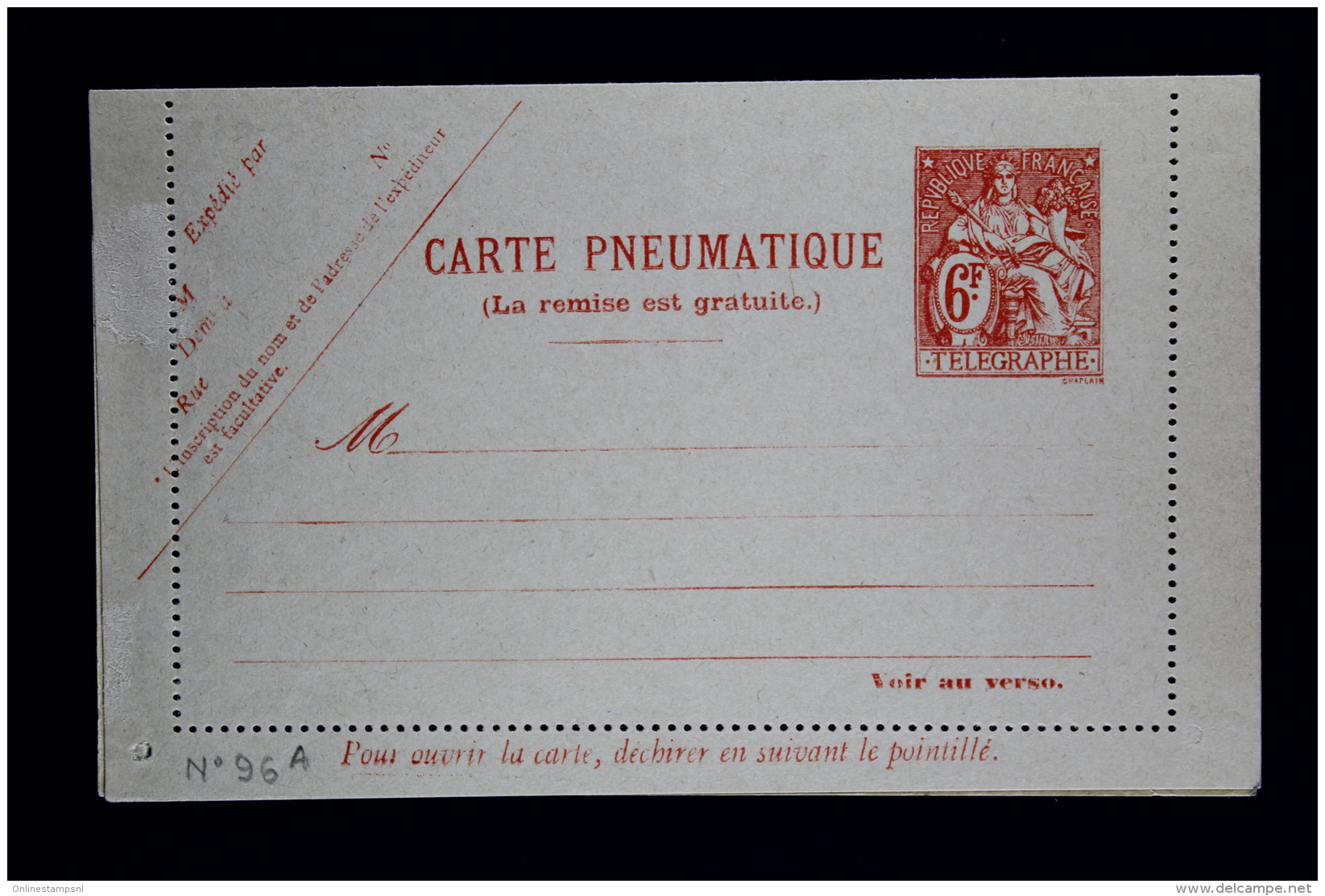 France Carte Lettre Pneu 1938 Type V1a   Papier Mince  6 Fr. - Pneumatiques