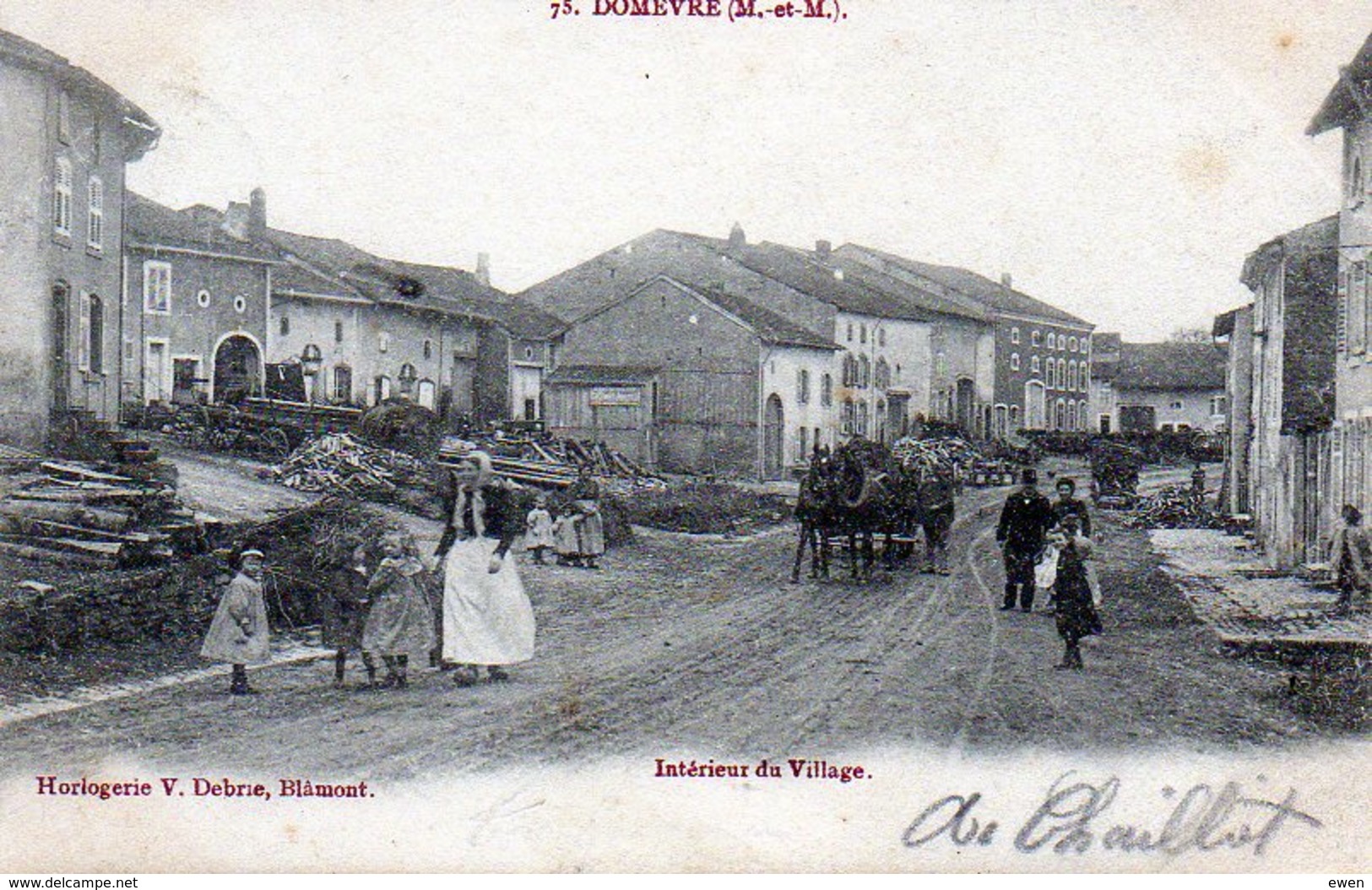 Domèvre. Intérieur Du Village. (Jolie Animation, Attelage). - Domevre En Haye