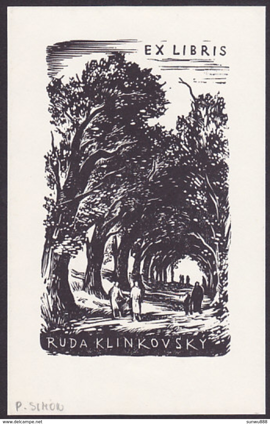 Ex Libris Ruda Klinkovsky (P Simon) - Ex-libris