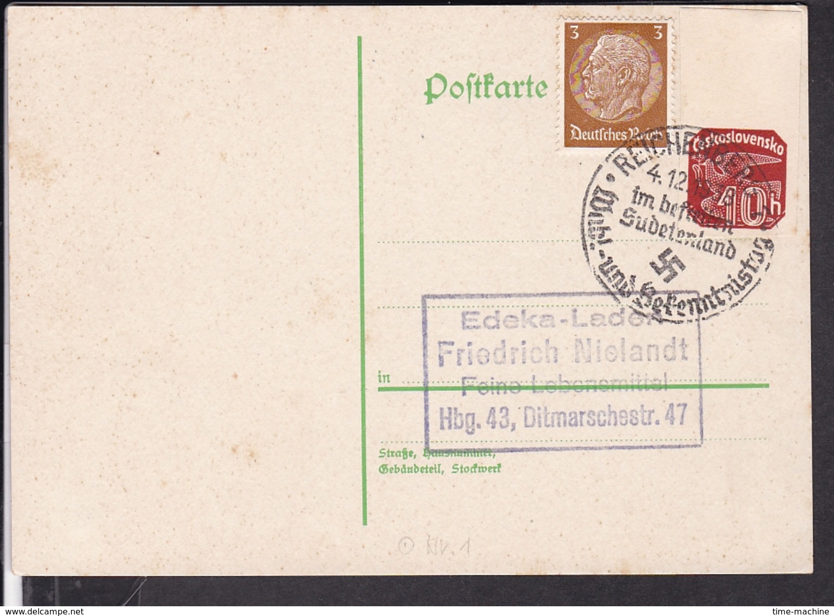 Sonderstempel  Reichenberg Sudetenland " Wahl Und Bekenntnistag " 1938 - Briefe U. Dokumente