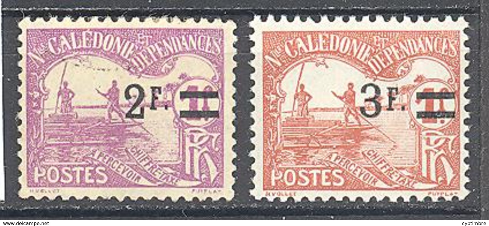 7Nouvelle Caledonie: Yvert N° Taxe 24/25* - Timbres-taxe