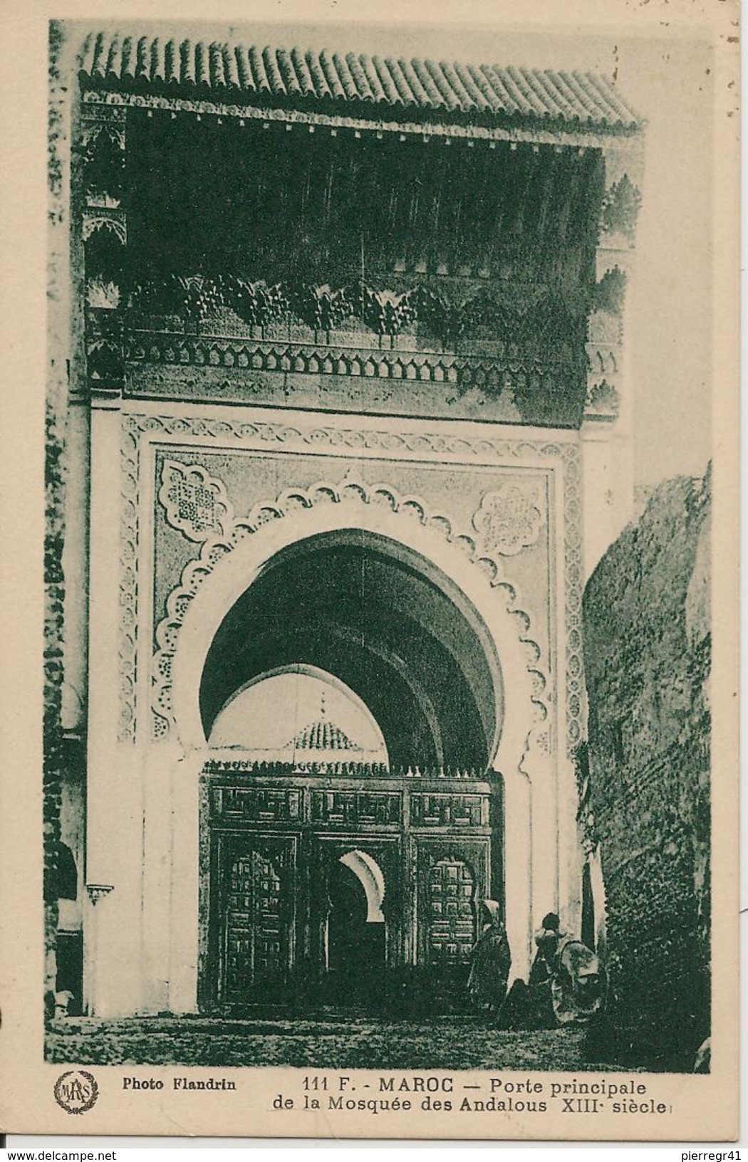 CPA-1920--MAROC-FEZ- PORTE PRINCIPALE De La MOSQUEE Des ANDALOUS XIIIe-TBE - Fez (Fès)