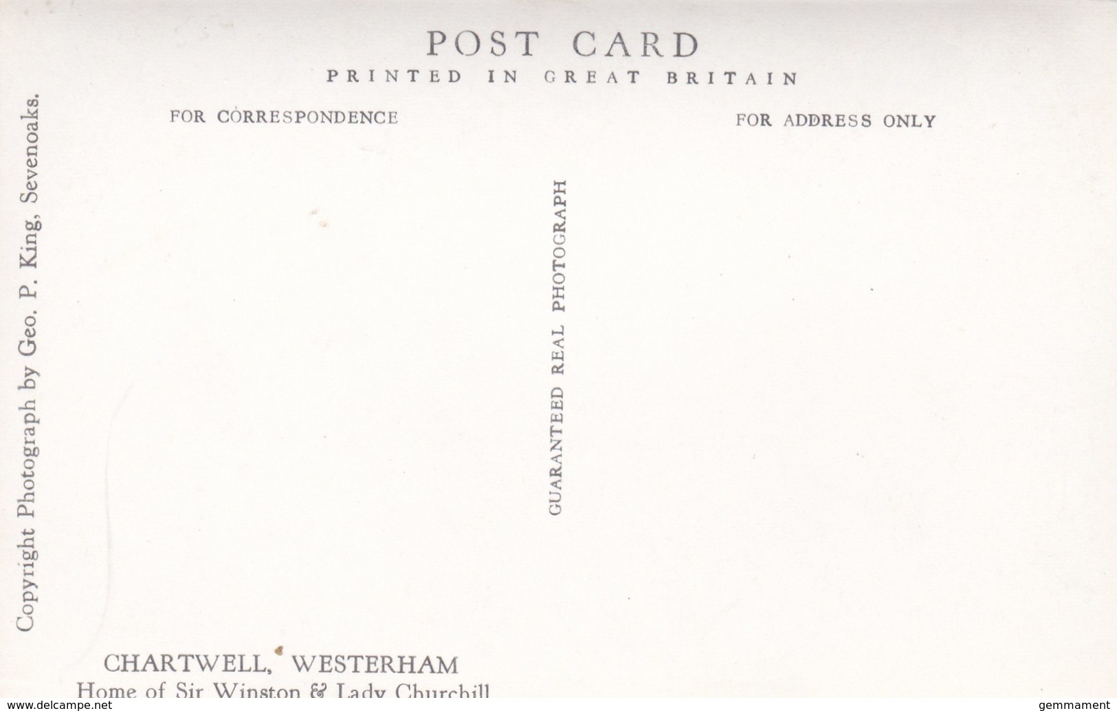 WESTERHAM - CHARTWELL. HOME OF SIR WINSTON @ LADY CHURCHILL - Other & Unclassified