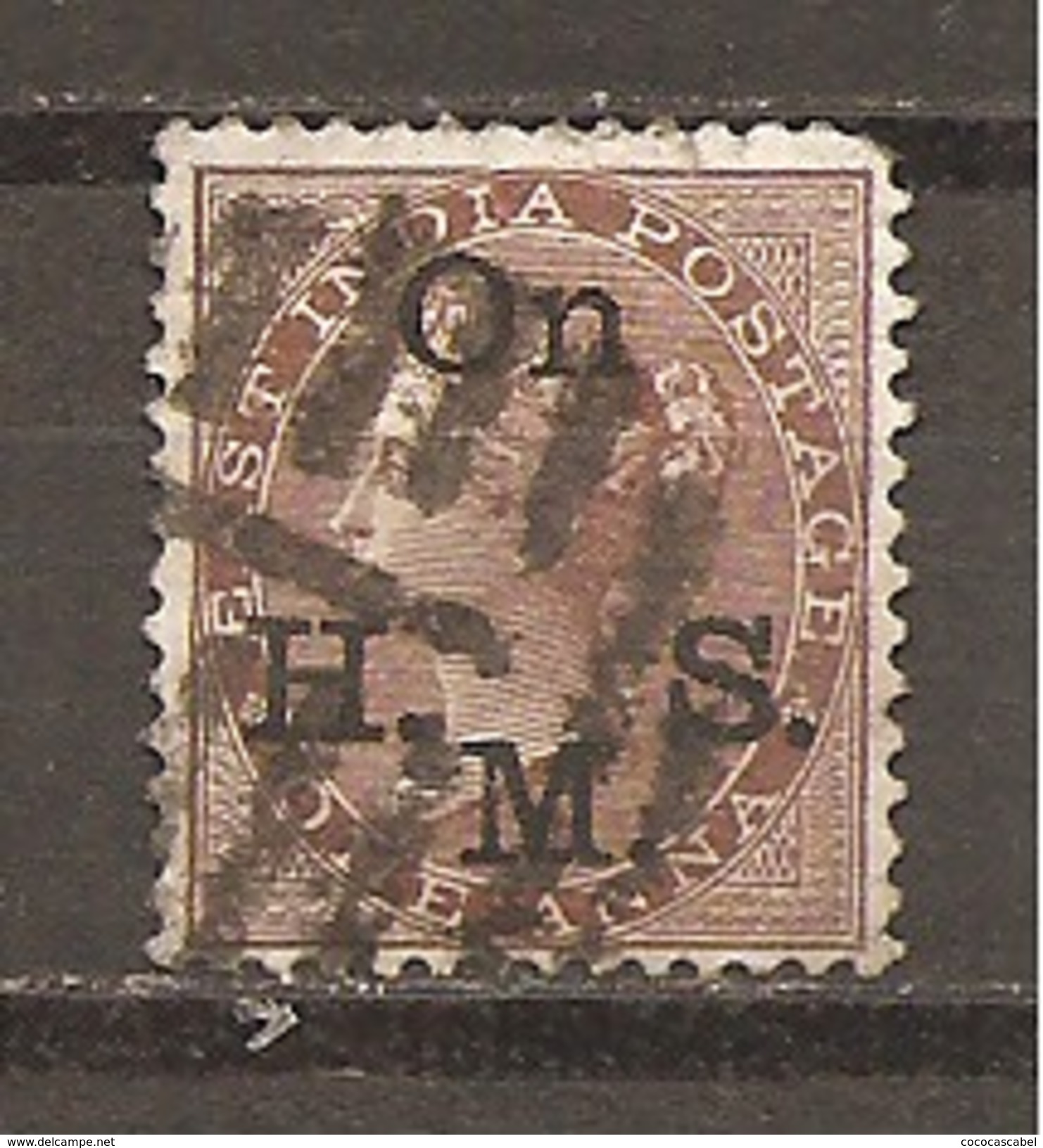 India Inglesa -  Nº Yvert Servicio 25 (usado) (o) - 1858-79 Compañia Británica Y Gobierno De La Reina